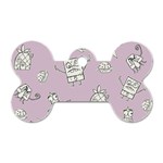 Doodle Bob Pattern Dog Tag Bone (One Side) Front