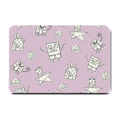 Doodle Bob Pattern Small Doormat  by Valentinaart