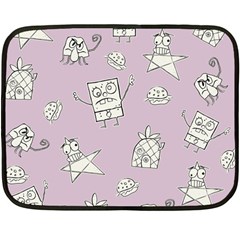 Doodle Bob Pattern Double Sided Fleece Blanket (mini)  by Valentinaart