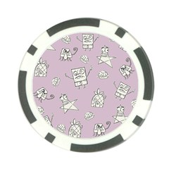 Doodle Bob Pattern Poker Chip Card Guard (10 Pack) by Valentinaart