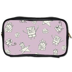 Doodle Bob Pattern Toiletries Bag (two Sides) by Valentinaart