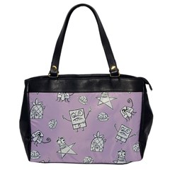 Doodle Bob Pattern Oversize Office Handbag by Valentinaart