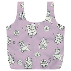 Doodle Bob Pattern Full Print Recycle Bag (xl) by Valentinaart