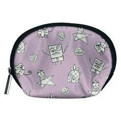 Doodle Bob Pattern Accessory Pouch (medium) by Valentinaart