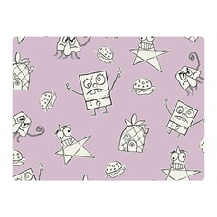 Doodle Bob Pattern Double Sided Flano Blanket (mini)  by Valentinaart