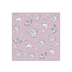 Doodle Bob Pattern Satin Bandana Scarf by Valentinaart