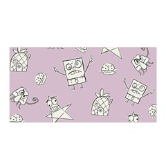 Doodle Bob Pattern Satin Wrap by Valentinaart