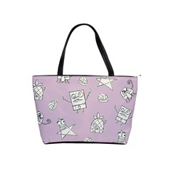 Doodle Bob Pattern Classic Shoulder Handbag by Valentinaart