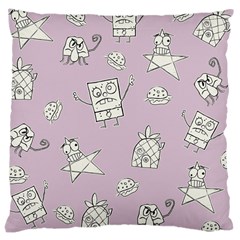 Doodle Bob Pattern Large Cushion Case (two Sides) by Valentinaart