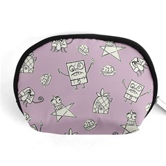 Doodle Bob Pattern Accessory Pouch (medium) by Valentinaart