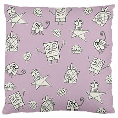 Doodle Bob Pattern Large Flano Cushion Case (two Sides) by Valentinaart