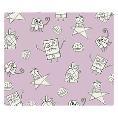 Doodle Bob Pattern Double Sided Flano Blanket (small)  by Valentinaart