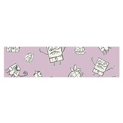 Doodle Bob Pattern Satin Scarf (oblong) by Valentinaart