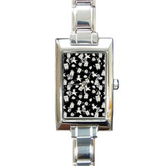 Doodle Bob Pattern Rectangle Italian Charm Watch by Valentinaart