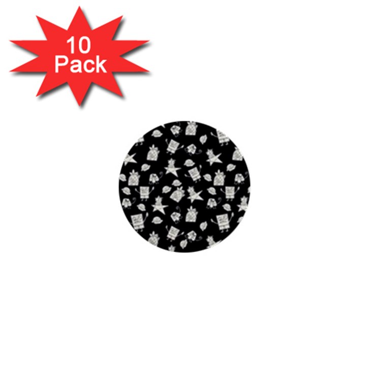 Doodle Bob Pattern 1  Mini Buttons (10 pack) 