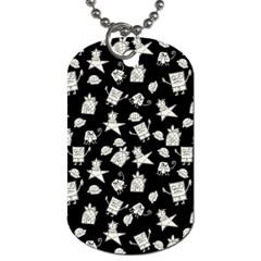 Doodle Bob Pattern Dog Tag (one Side) by Valentinaart