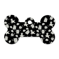 Doodle Bob Pattern Dog Tag Bone (two Sides) by Valentinaart