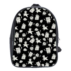 Doodle Bob Pattern School Bag (large) by Valentinaart