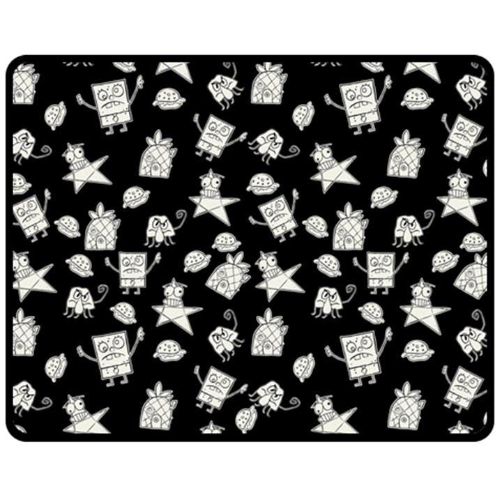 Doodle Bob Pattern Fleece Blanket (Medium) 