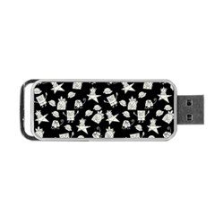 Doodle Bob Pattern Portable Usb Flash (one Side) by Valentinaart