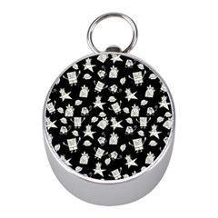 Doodle Bob Pattern Mini Silver Compasses by Valentinaart