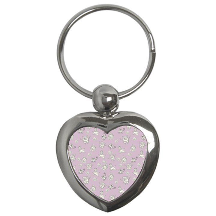 Doodle Bob Pattern Key Chains (Heart) 