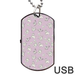 Doodle Bob Pattern Dog Tag Usb Flash (one Side) by Valentinaart