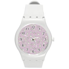 Doodle Bob Pattern Round Plastic Sport Watch (m) by Valentinaart