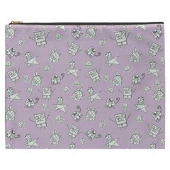 Doodle Bob Pattern Cosmetic Bag (xxxl) by Valentinaart