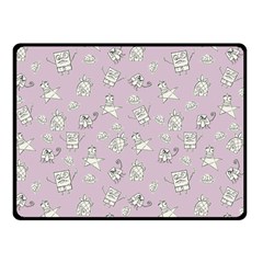 Doodle Bob Pattern Double Sided Fleece Blanket (small)  by Valentinaart