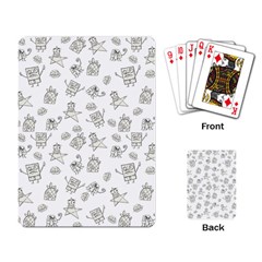 Doodle Bob Pattern Playing Cards Single Design by Valentinaart