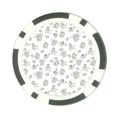 Doodle Bob Pattern Poker Chip Card Guard (10 Pack) by Valentinaart