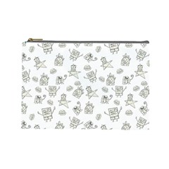 Doodle Bob Pattern Cosmetic Bag (large) by Valentinaart