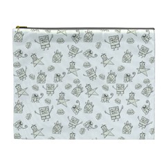 Doodle Bob Pattern Cosmetic Bag (xl) by Valentinaart