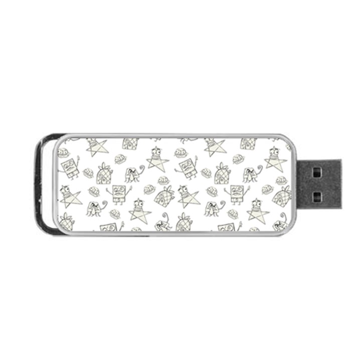 Doodle Bob Pattern Portable USB Flash (One Side)