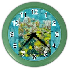 Bloom In Vintage Ornate Style Color Wall Clock by pepitasart