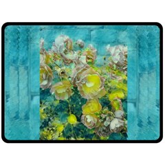 Bloom In Vintage Ornate Style Fleece Blanket (large)  by pepitasart