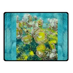 Bloom In Vintage Ornate Style Fleece Blanket (small) by pepitasart