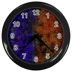 Colored Rusty Abstract Grunge Texture Print Wall Clock (black) by dflcprints