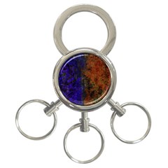 Colored Rusty Abstract Grunge Texture Print 3-ring Key Chains by dflcprints