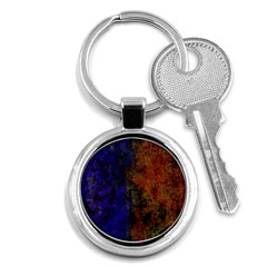 Colored Rusty Abstract Grunge Texture Print Key Chains (round)  by dflcprints