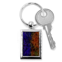 Colored Rusty Abstract Grunge Texture Print Key Chains (rectangle)  by dflcprints