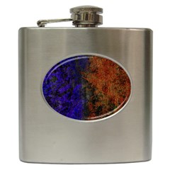 Colored Rusty Abstract Grunge Texture Print Hip Flask (6 Oz) by dflcprints