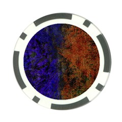 Colored Rusty Abstract Grunge Texture Print Poker Chip Card Guard by dflcprints