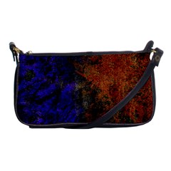 Colored Rusty Abstract Grunge Texture Print Shoulder Clutch Bag by dflcprints