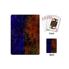 Colored Rusty Abstract Grunge Texture Print Playing Cards (mini)