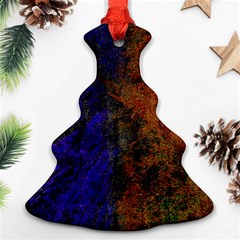 Colored Rusty Abstract Grunge Texture Print Ornament (christmas Tree) 