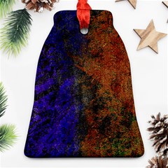 Colored Rusty Abstract Grunge Texture Print Ornament (bell)