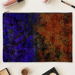 Colored Rusty Abstract Grunge Texture Print Cosmetic Bag (xxxl)