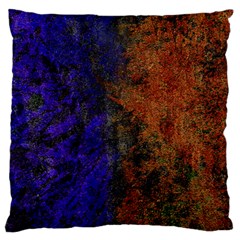 Colored Rusty Abstract Grunge Texture Print Large Flano Cushion Case (two Sides) by dflcprints